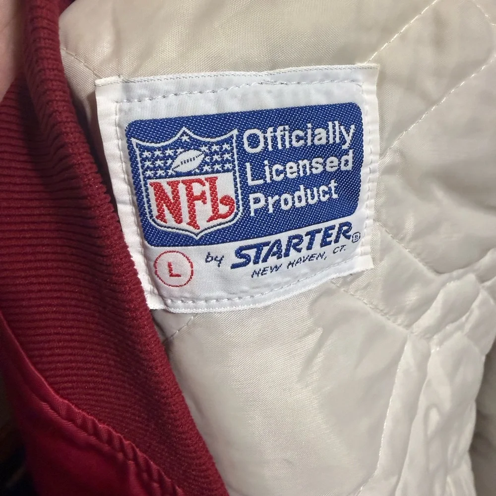 Vintage Starter Arizona Cardinals Satin Bomber Jacket NFL‎ Size Large
